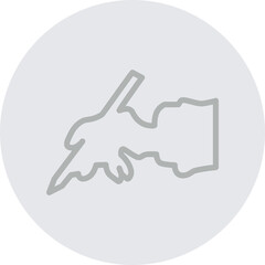 Writer Silhouette Vector Line Grey Circle Grey