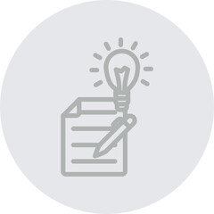 Creative Writer Vector Line Grey Circle Grey