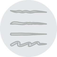 Pen Stroke Vector Line Grey Circle Grey