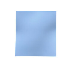 square paper sticky note on transparent background, minimal stationery mockup, blank reminder concept