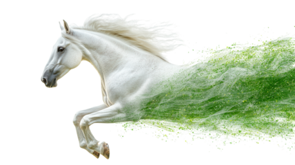 white horse on transparent background