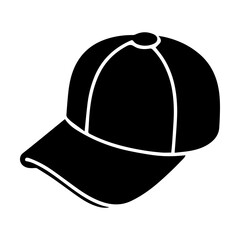 Black baseball cap vector illustration for fashion accessory and sport apparel design isolated on white