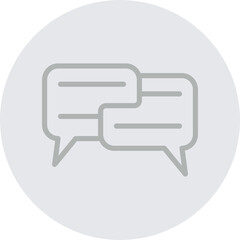 Chat Interface Vector Line Grey Circle Grey