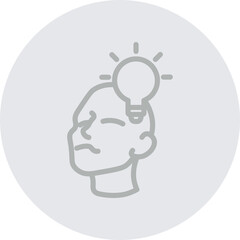 AI Learning Vector Line Grey Circle Grey