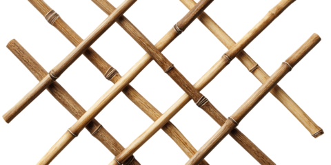 Bamboo lattice pattern, natural texture background