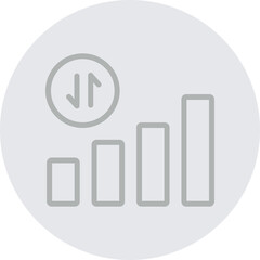 Mobile Data Network Vector Line Grey Circle Grey