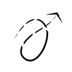 A Collection of Scribble Arrow Strokes in Varied Sizes and Directions, Black brush stroke arrow