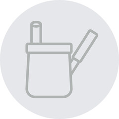 Mexican Coffee Vector Line Grey Circle Grey