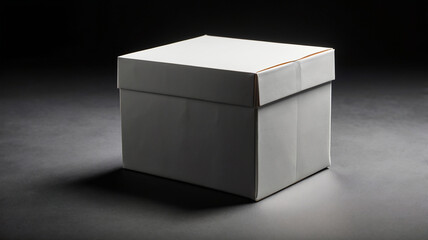 white box isolated on black background