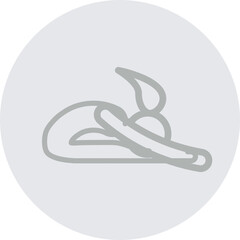 Yoga Pose Vector Line Grey Circle Grey