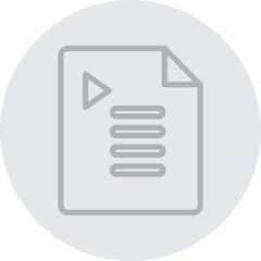 Playlist Vector Line Grey Circle Grey