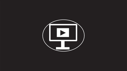 Computer icon  symbol simple,computer flat Icon on white background.