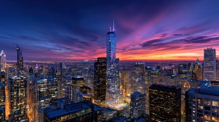 Fototapeta premium City skyline at sunset (2)
