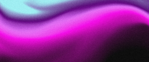 Colorful swirl gradient background with aqua blue and magenta tones blended in soft grainy texture,...