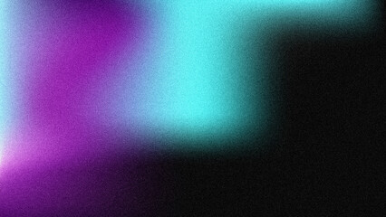 Purple and cyan gradient blur with grain texture and dark edges, perfect for modern backgrounds,...