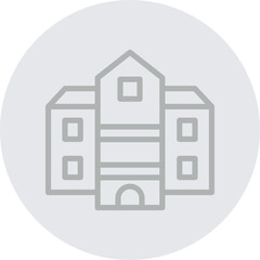 Apartment Vector Line Grey Circle Grey