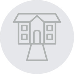 Taco Vector Line Grey Circle Grey