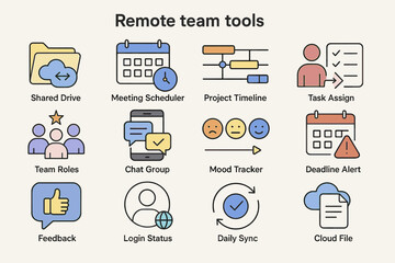 Essential remote team tools for productivity: drive, scheduler, timeline, task management