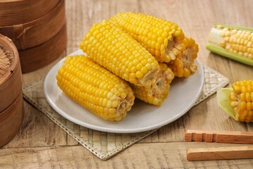 Jagung Rebus. Boiled corn is a very rich source of dietary fiber.