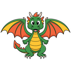 vector illustration of a dragon