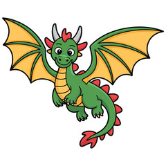 vector illustration of a dragon