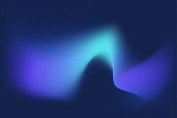 Abstract grainy background with a blue and purple aurora light effect. Dark, moody wallpaper with a soft, blurry gradient and noise texture.