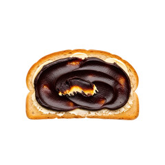 A Classic Slice of Australian Vegemite on Toast a Savory Yeast Extract Spread on Buttered Bread on isolated transparent background