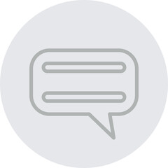 Text Message Vector Line Grey Circle Grey