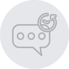 Chat History Vector Line Grey Circle Grey