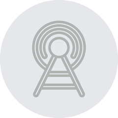 Broadcast Vector Line Grey Circle Grey