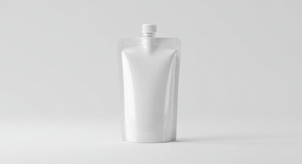 Blank White Stand-up Pouch for Mock-up Design