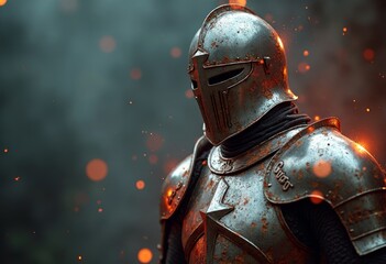 Metal Knight Art Close up