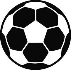 Stylish Football Silhouette Art Design