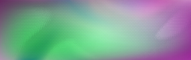 Colorful pixel gradient backdrop for game interface - vibrant green to purple halftone transition with dotted texture. Modern retro gaming background for ui design, digital art or creative video.
