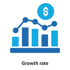Growth rate Vector Icon which can easily modify or edit