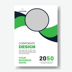 Poster flyer pamphlet brochure cover design layout space for photo background, vector illustration template in A4 size	
