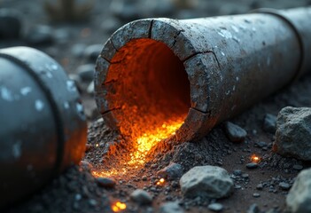 Close up of Hot Lava Pipeline