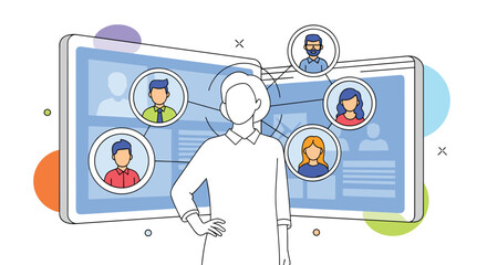 Doctor holding syringe with medical symbols and scientific background