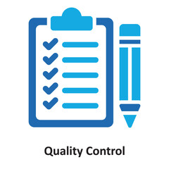 Quality Control Checklist Vector Icon which can easily modify or edit