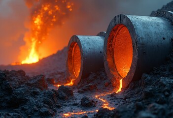 Lava Pipeline Art Scene