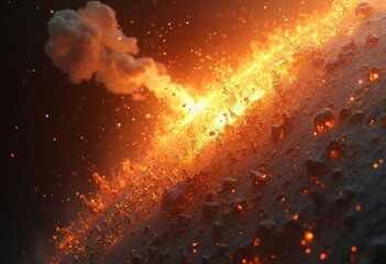 Close up of Flame Trajectory Art