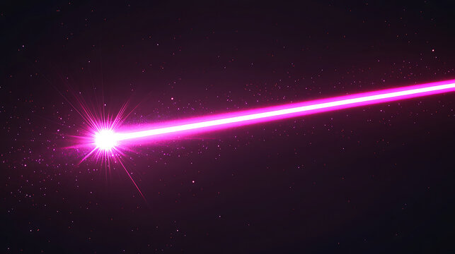 Pink laser beam in dark starry space futuristic technology visual cyberpunk backdrop - Powered by Adobe
