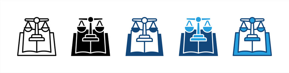 Constitution icon set multiple style collection