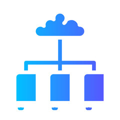 cloud library gradient icon