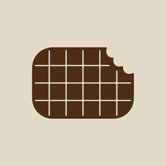 Brown Chocolate Wafer Cookie Bitten Corner biscuit