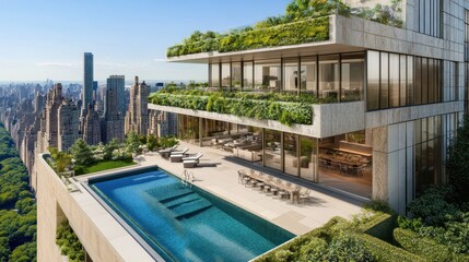 Luxurious penthouse with city views