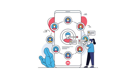 Virtual connection platform and teamwork coordination with staff members