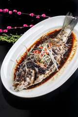 Steamed Fish with Black Bean Sauce