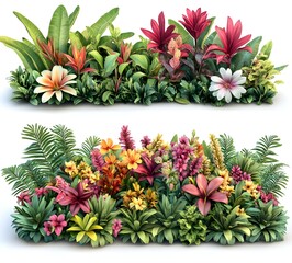 Fototapeta premium Lush Tropical Flower Arrangement