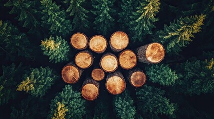 Sustainable Forestry - Sustainable forestry practices focused on responsible logging, forest regeneration, and protecting biodiversity to ensure healthy forests for future generations.